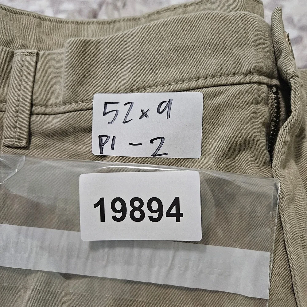 Roundtree & Yorke Mens‎ 52x9 Khaki Classic Fit Pleated The Cloud Shorts NEW NWT